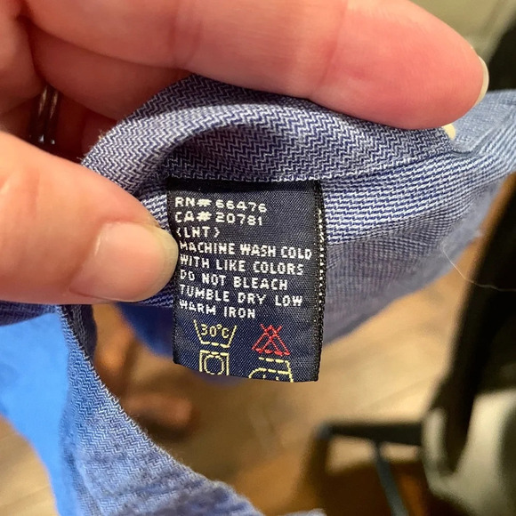 Tommy Hilfiger women sleeveless button cotton chambray top 8 blue coastal beach - Picture 9 of 10